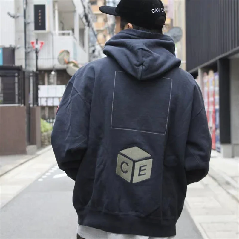 

CAVEMPT C.E Embroidery Rubik's Cube Mens Hoodie 1:1 Mens Womens Cav empt Autumn Winter Loose Hoodie Coat