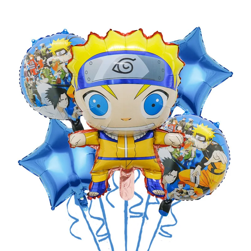 thumbnail image 1 of Fondo de decoración para fiesta de cumpleaños de Naruto, pancarta con globos, baby shower, hidromasaje, globo de Naruto, decoración para boda y hogar, 1 of 5