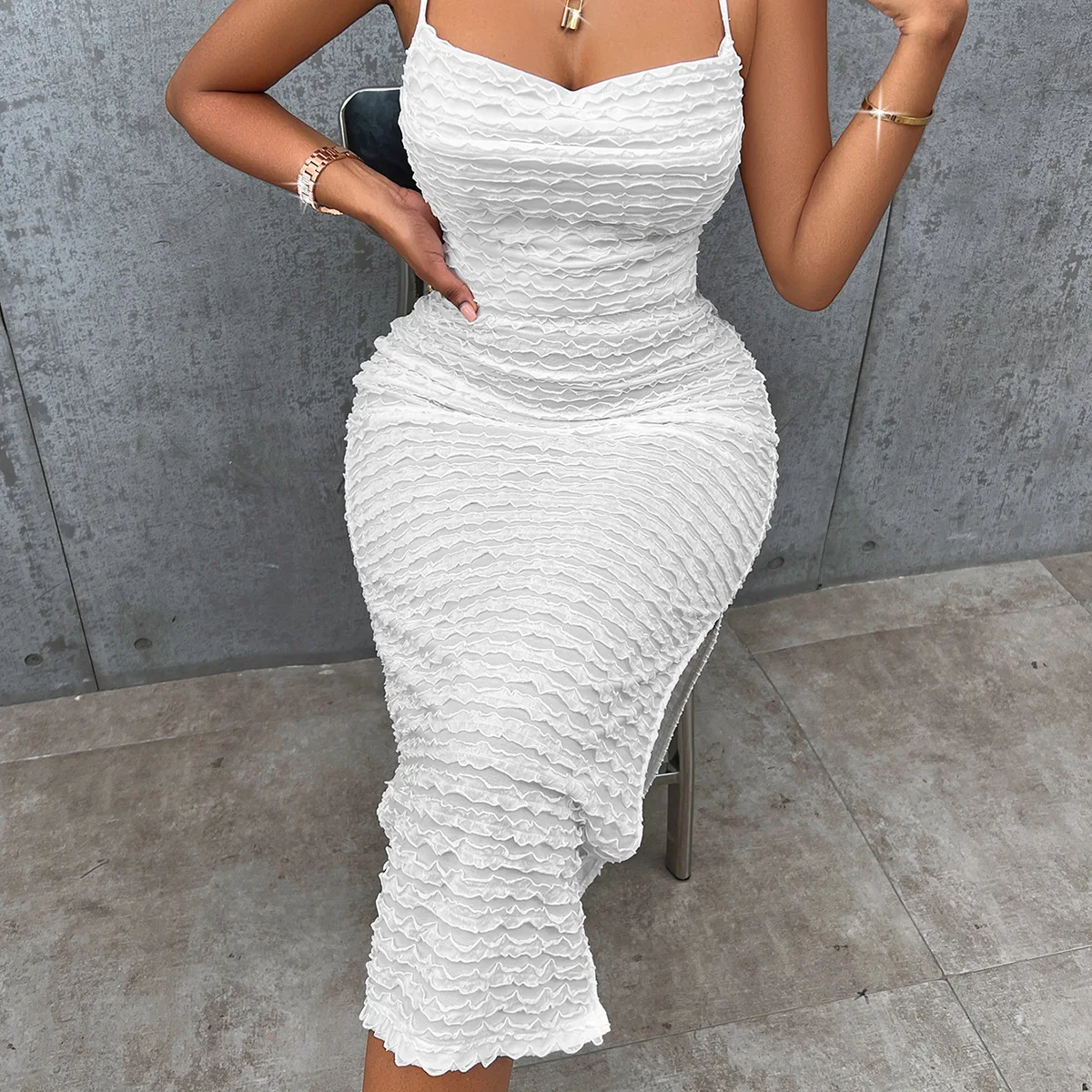 

Swimming Dress For Woman Beach Outing Bikini Tunic Cover Ups Swimwear Women 2024 Bathroom Casual Solid Color Sexy Style Backless