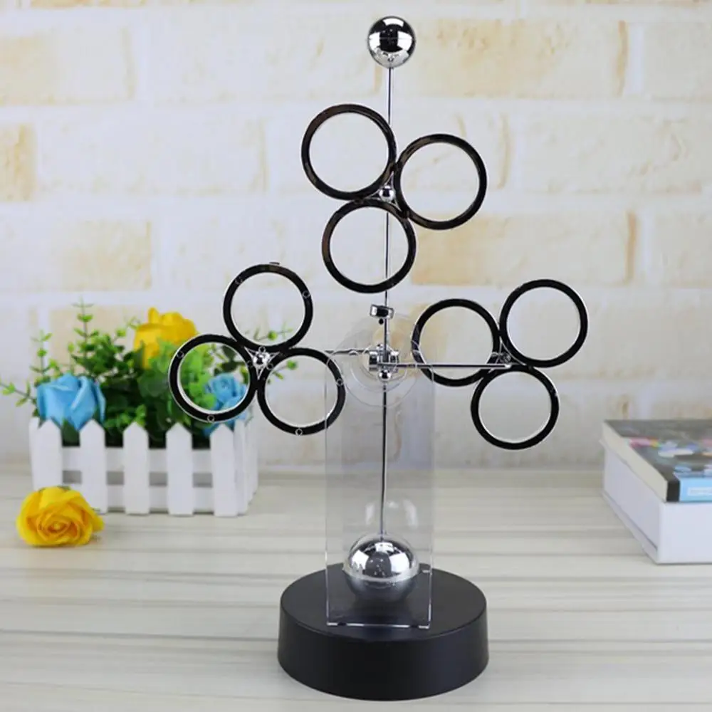 Three-Circle Perpetual Motion Apparatus Newton Pendulum Creative Newton'S Cradle Miniature Model Ornaments Home Decor