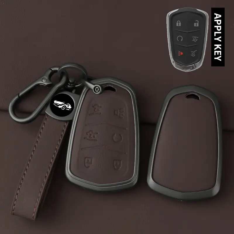 High Quality Leather Metal Car Key Case Cover Shell Fob for Cadillac 2015-2019 Escalade ATS CTS CT6 XTS XT5 SRX 3 4 5 6 Buttons - Image 12