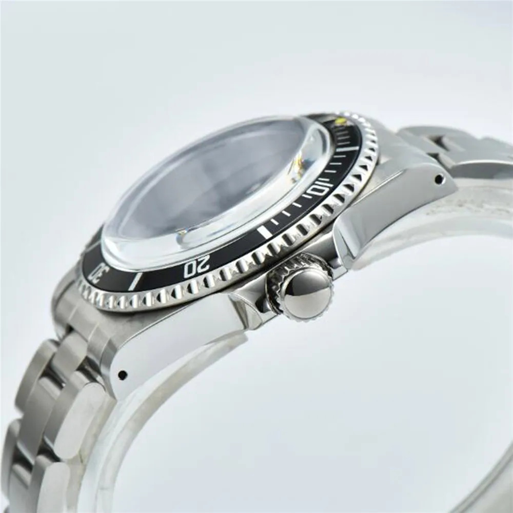 Stainless Steel Ver Case Strap Grupo Retro Case Super Impermeável Lente Acrílica se Adapta para Nh34 Nh35 Nh36 Movimento 39.5 mm 100 m