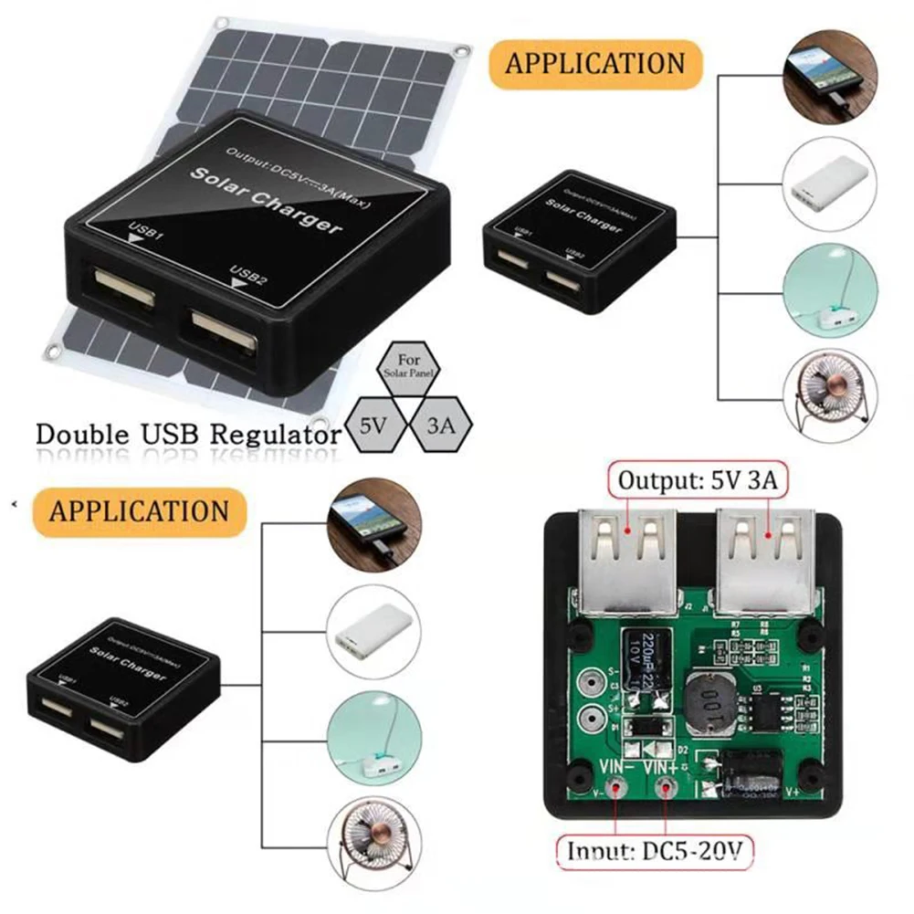 รูปสินค้า อะแดปเตอร์ชาร์จ USB โซลาร์เซลล์