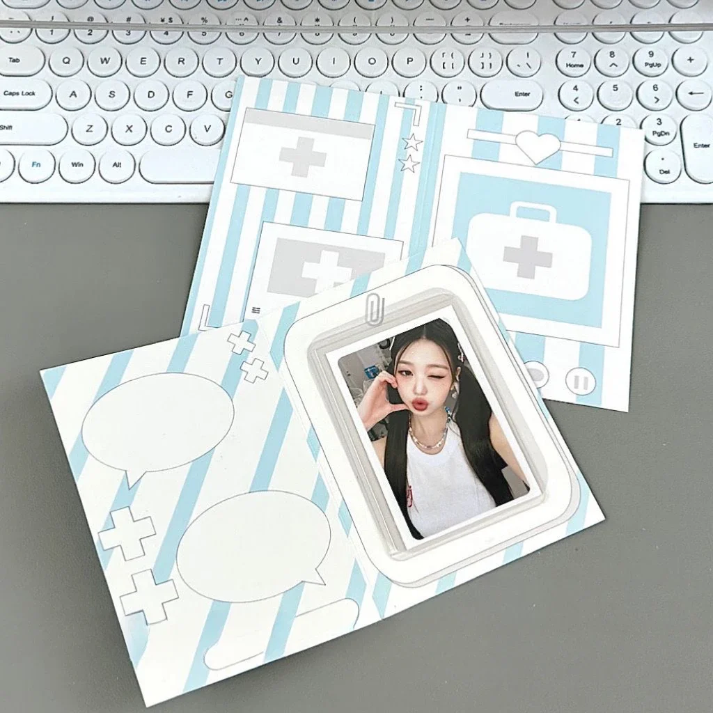 10Pcs Ins Fold Paper Card Hard Paper Sleeves Photocards Protective Packaging Gift DIY Material