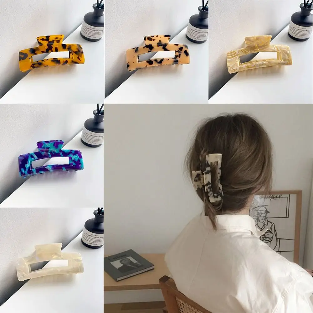 

Exquisite Women's Hair Clips Fashion Crab Claw Shark Clip Hair Claw Clips Hollow Colorful Girls Hairpin Hair Accessories