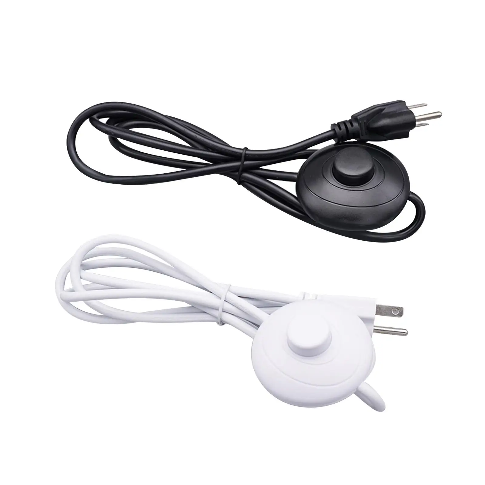 Lamp Power Cord Stripped Ends Button Switch with Switch Plug 3Pin Wire for Floor Lamps Table Lamps LED Light Indoor Lighting US