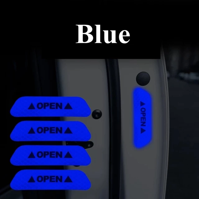 Car Door Safety Anti-Collision Warning Reflective Stickers 4pcs car stickers