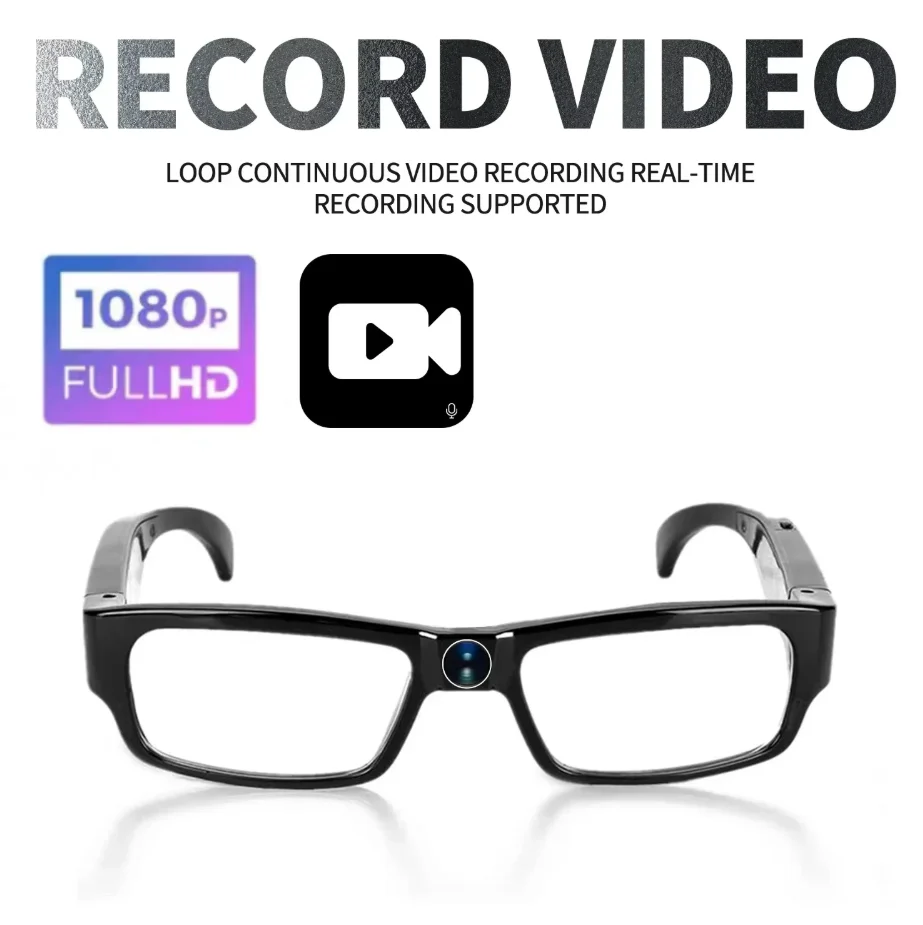 1080p Sport Camera for Shooting HD Video Mini Cam Recorder Glasses for Driving Bike Riding Smart Glasses with Camera for Outdoor