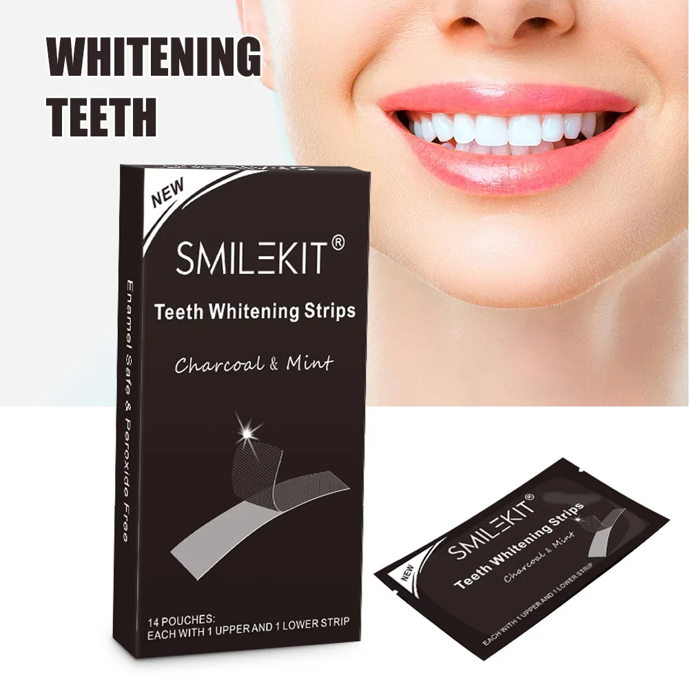 14Pcs Teeth Whitening Strips Verwijderen Slechte Vlekken Kokosolie