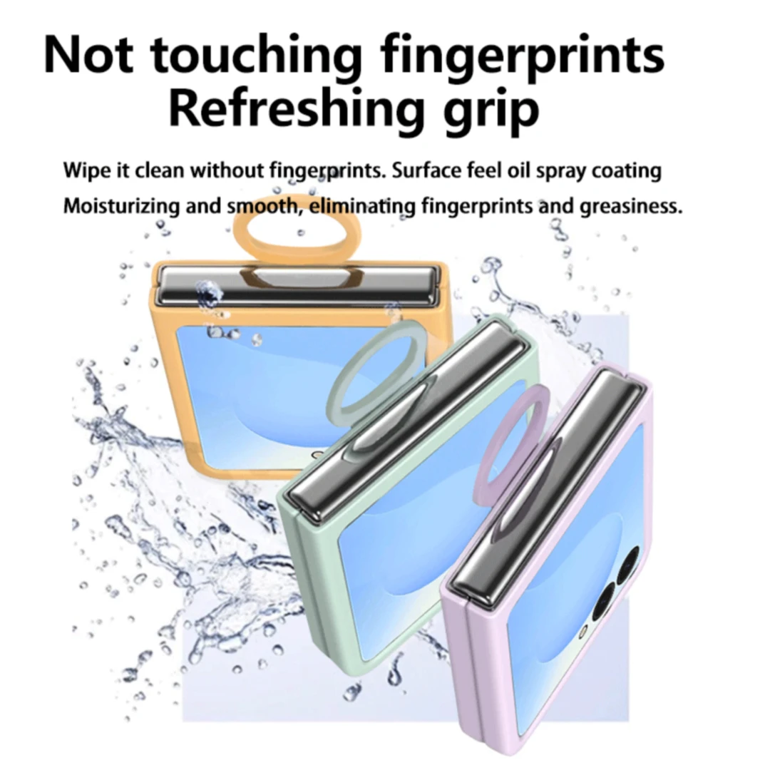 Luxury Skin Feel Shockproof Silicone Phone Case with Finger Ring - Candy Color Hard Cover