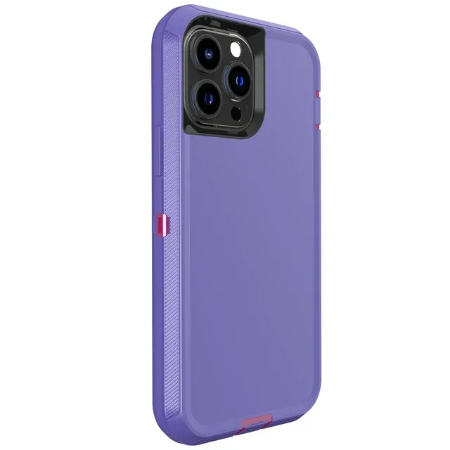 3-in-1 Heavy Duty Rugged Armor Shockproof Phone Case with PC+TPU Protection