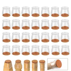 Ultra - Small Silicone Chair Foot Covers with Felt Pads - Noise - Reducing Floor Protectors (16/24/36 Pack) - 1 Pc (36pcs)