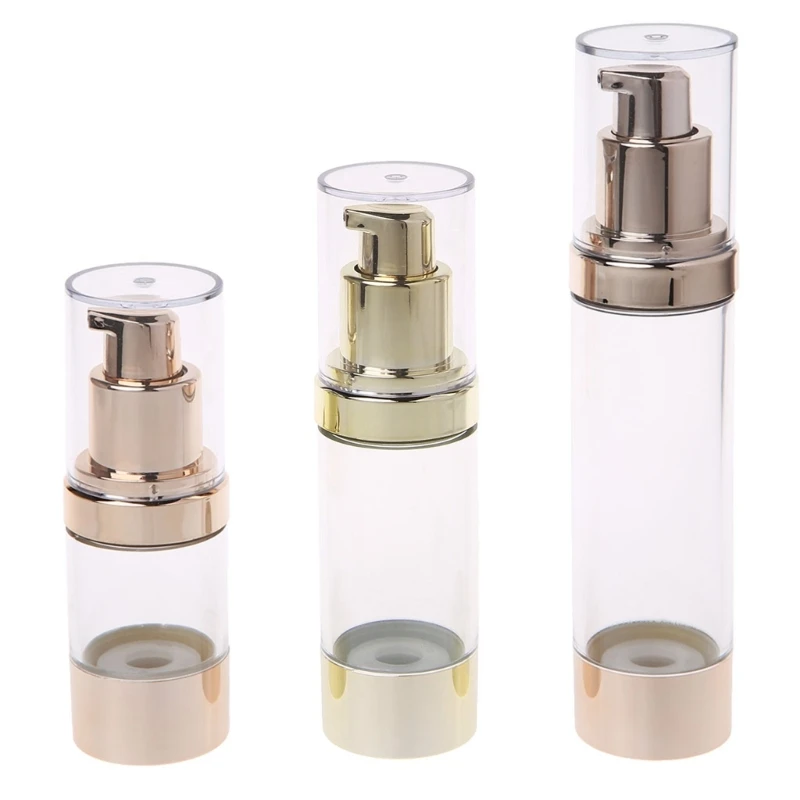 

Empty Cosmetic Airless Bottle Plastic Travel Bottles 15/30/50ML