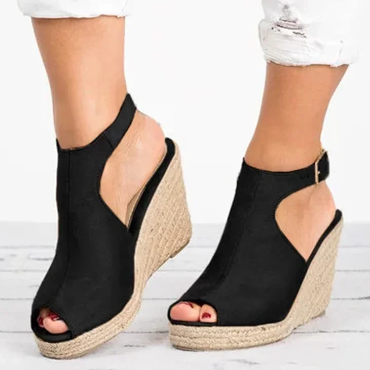 

Plus Size 35-43 Platform Sandals Wedges Shoes For Women Heels Sandalias Mujer Summer Clog Womens Zapatos De Hombre