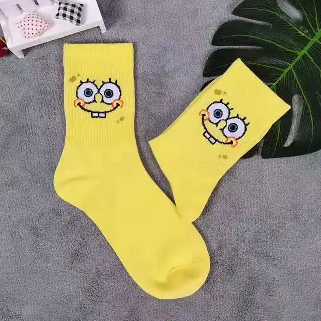SpongeBob Squidward Tentacles Patrick Star Crab boss Plankton  cartoon Adult tube socks Cosplay Children Christmas Gifts sock 32