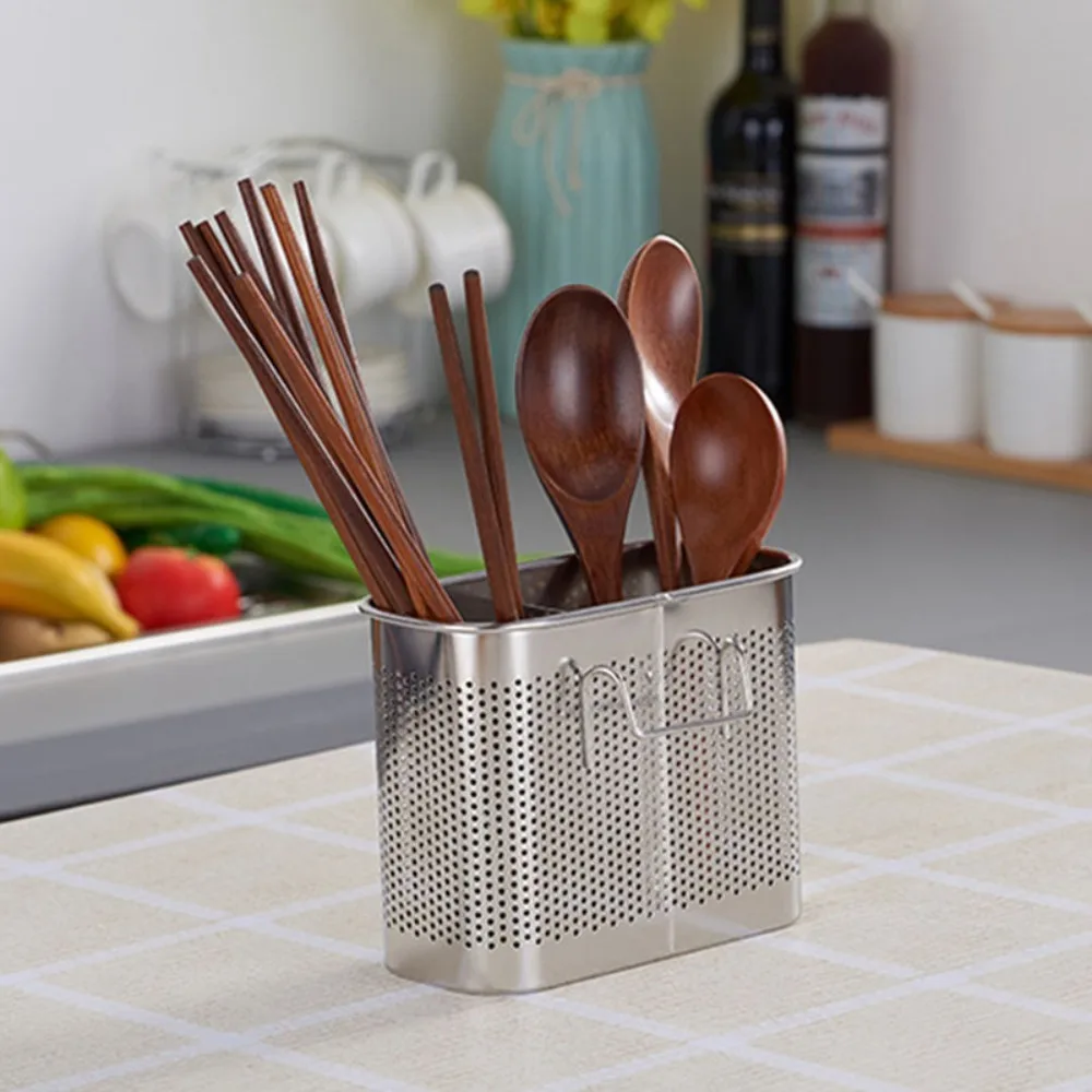 

Cutlery Dryer Drainer Shelf Cookware Rack Organizer Chopsticks Fork Spoon Holder Stainless Steel Chopstick Holder