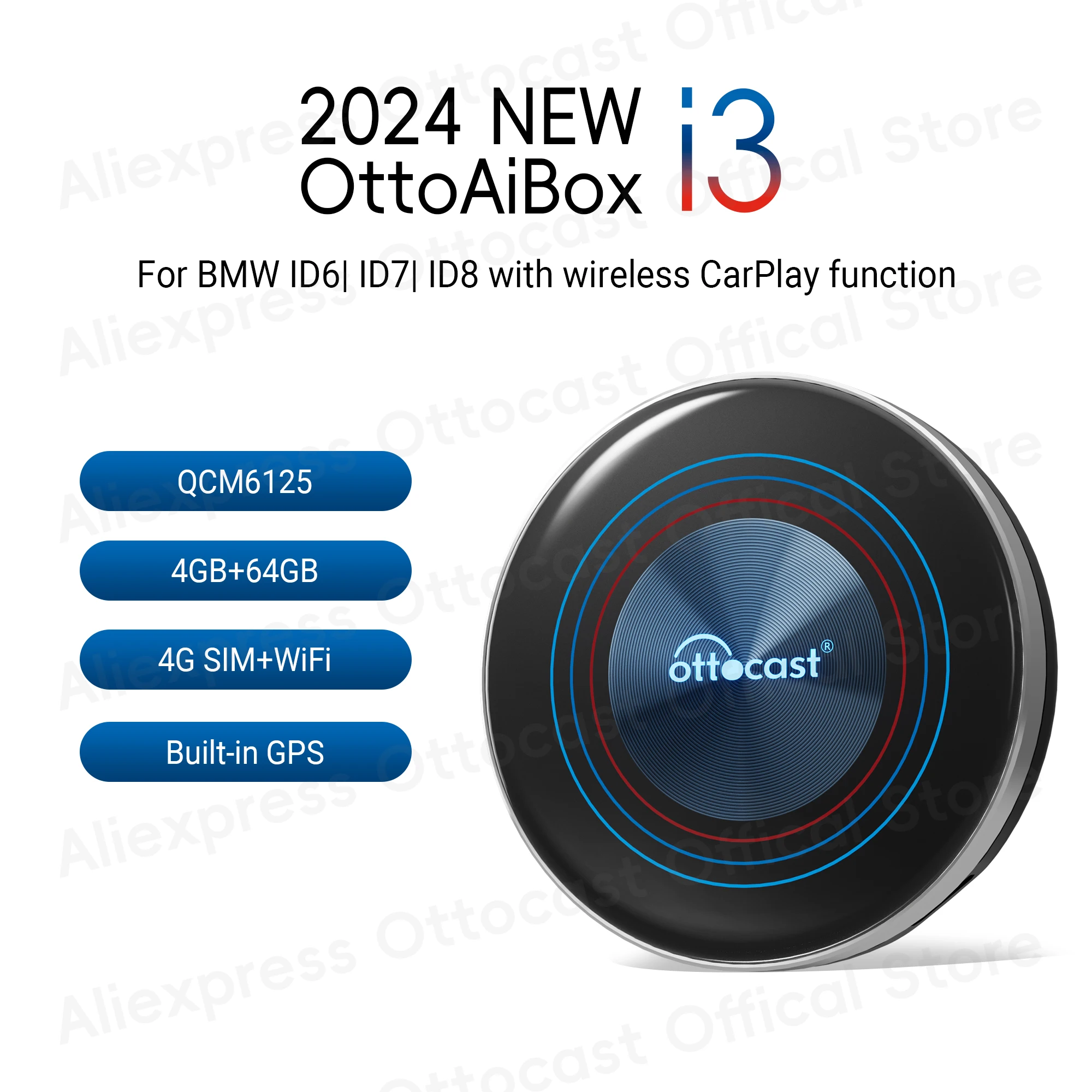 HOT ! OttoAibox i3 Wireless Aibox for Car Play Ottocast OttoAibox