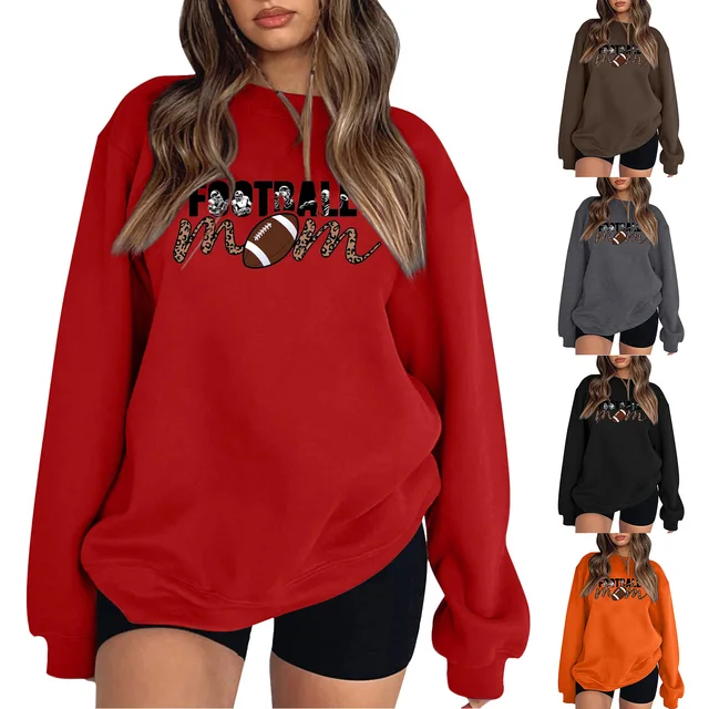 여성용 야구 프린트 긴팔 크루넥 캐주얼 풀오버 상의, 패션 맨투맨, 힙점퍼 아우터