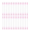 300 Pcs Pink Earbuds Plugs Makeup Tool Cotton Spoon Swabs Beauty Accessories Travel Child 1