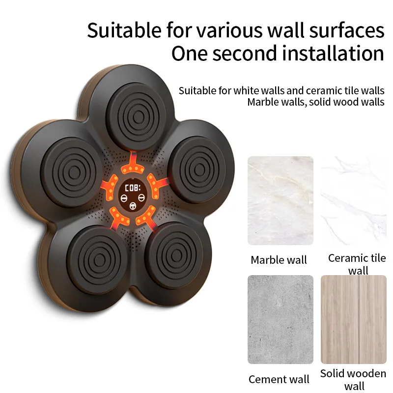 Intelligent Bluetooth Music Boxing Machine Home Kid's Electronic Boxing Machine Wall Target Fighting Boxing Training Equipment