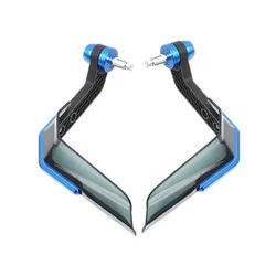 Motorcycle Handguard Shield - Windproof Protective Gear for Motorbike and Motocross (Blue)