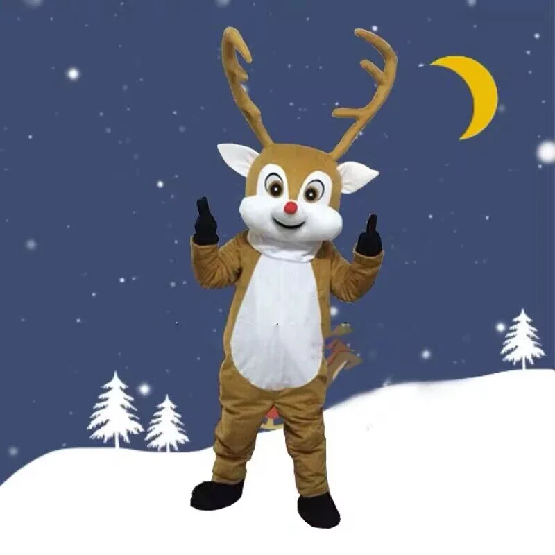 thumbnail image 1 of Disfraz de mascota de dibujos animados de Navidad, disfraz de Papá Noel, reno, traje para caminar para adultos, árbol de Papá Noel, muñeco de nieve, alce, accesorios de vestir para cosplay, 1 of 5