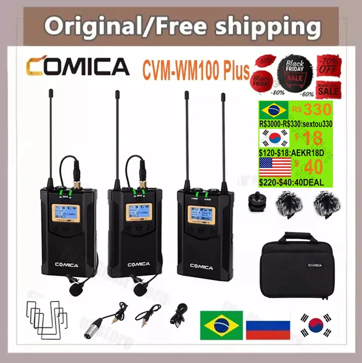COMICA CVM WM100 Plus 48 Channel Professional UHF Dual Wireless