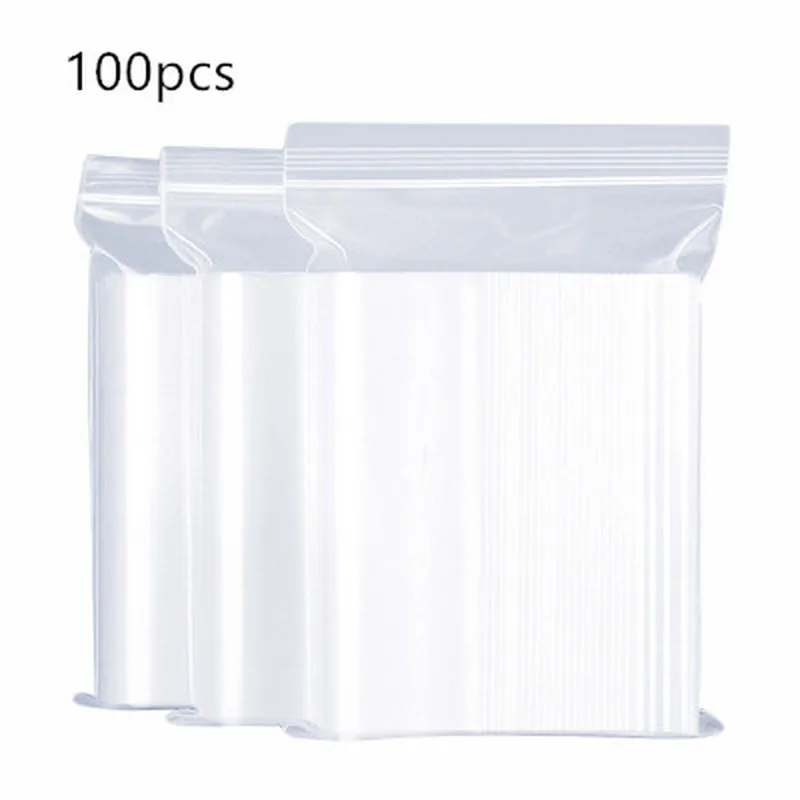 Ziplock Storage Bag Clear Thick Heavy Duty Zip Lock Package Plastic