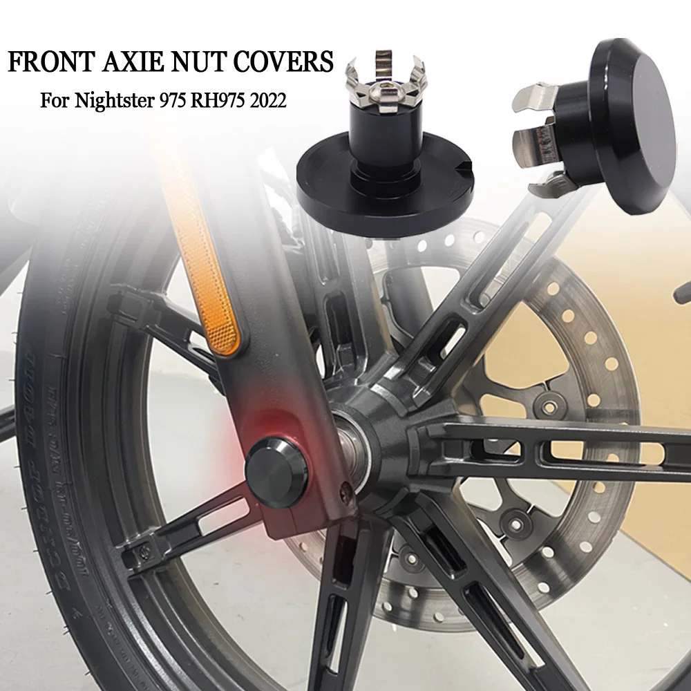 Nightster 975 2022 New Motorcycle Front Axle Nut Covers Pivot Bolt Covers Black For Harley Nightster 975 RH975 2022 2023
