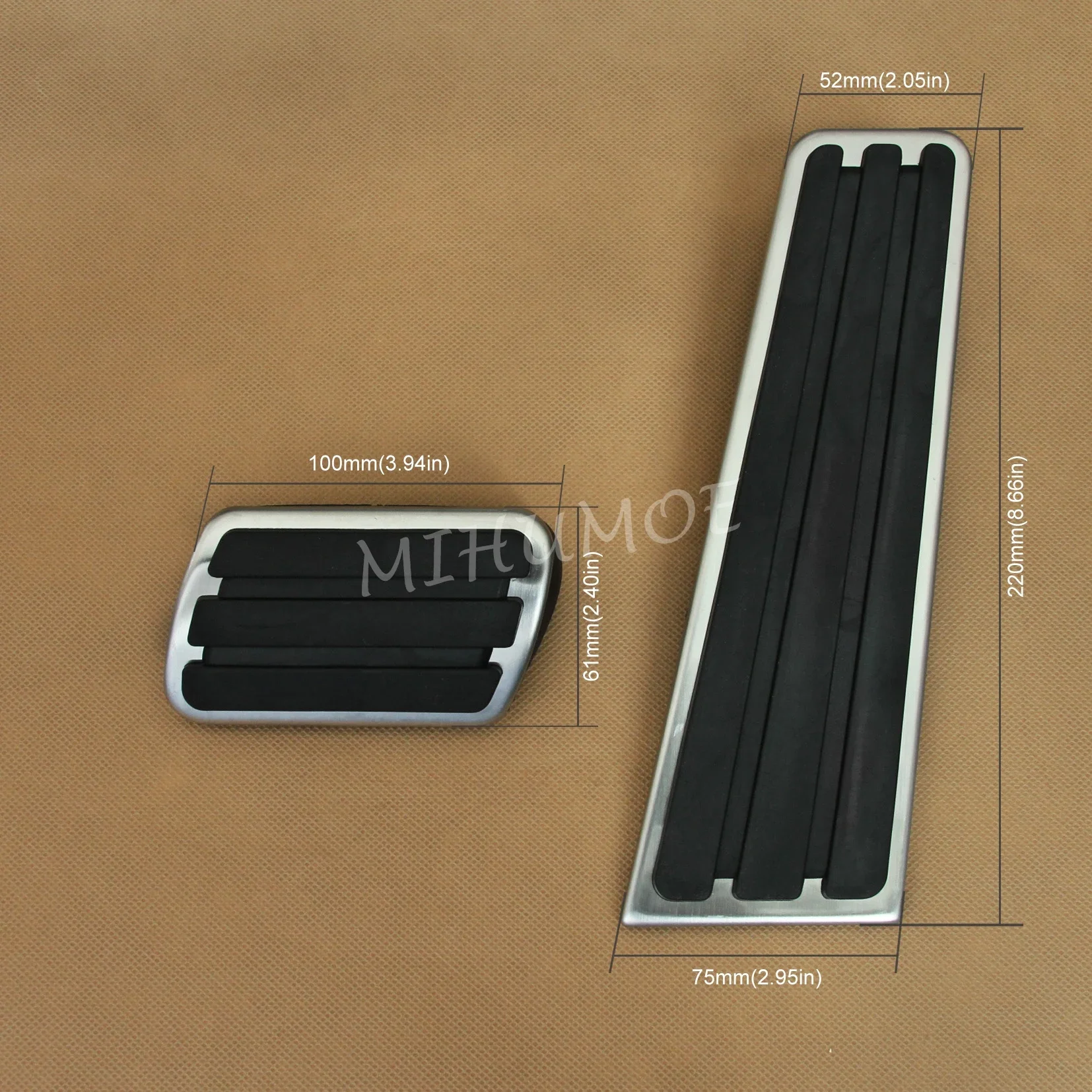 Car Sport Brake AND Gas Pedal Pad Covers Kit for Porsche Panamera 718 Boxster Cayman Taycan 2010-