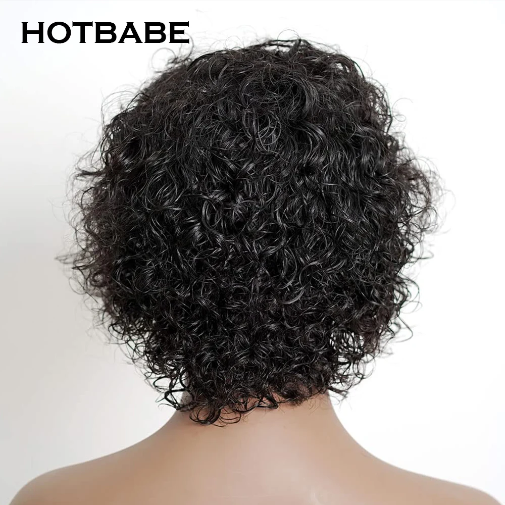 Pixie Cut Short Curly Lace Front Human Hair Wigs for Women 13x4 Transparent Lace Frontal Wig Brazilian Preplucked Lace Wig 180%