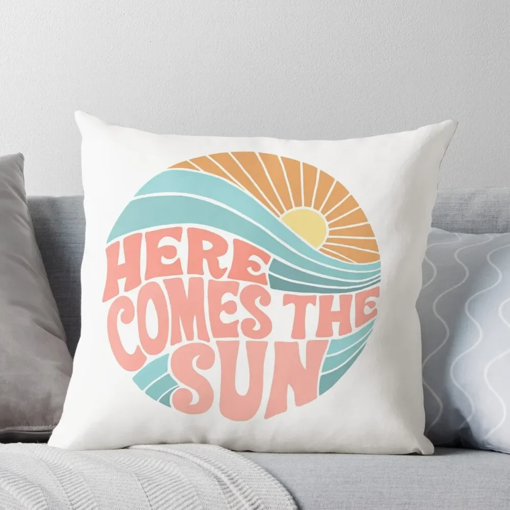 

Pink Groovy Here Comes the Sun Throw Pillow Sofa Covers Sofa Decorative Covers