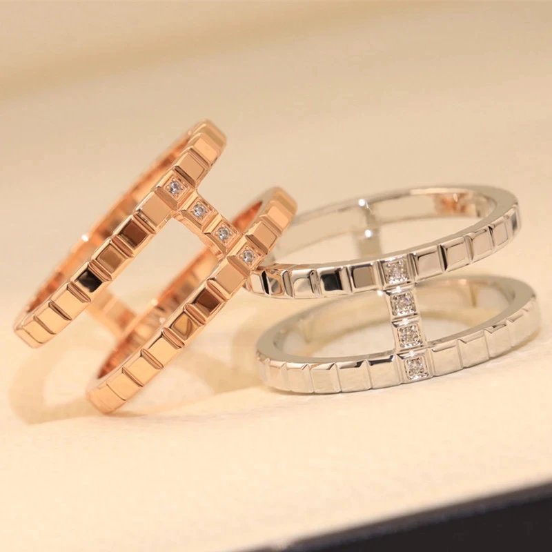 

High quality 925 sterling silver irregular ice ring Ladies Fashion trend Luxury brand jewelry Party Valentine's Day gift