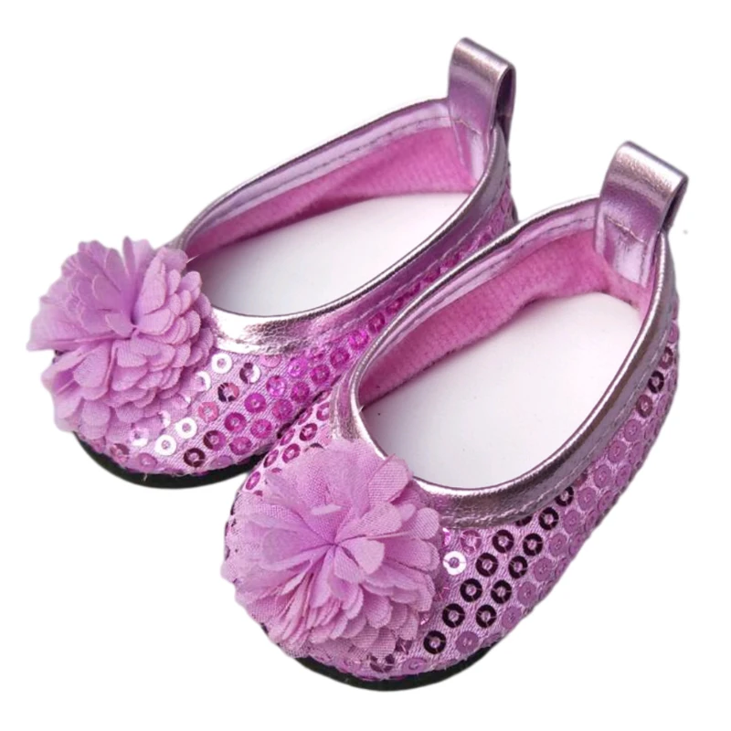 

Fits for Baby Doll Shoes for 18 Inch Girl Doll Shoes Mini Sequins Shoes Toys