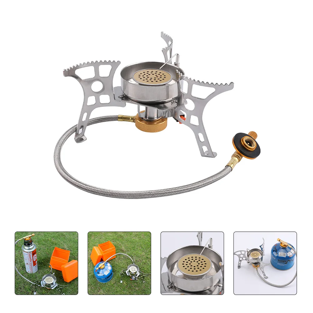 

Camping Stove Portable Gas Burning Stove Cookware Backpacking Compact Furnace for Outdoor Fishing Hiking Picnic