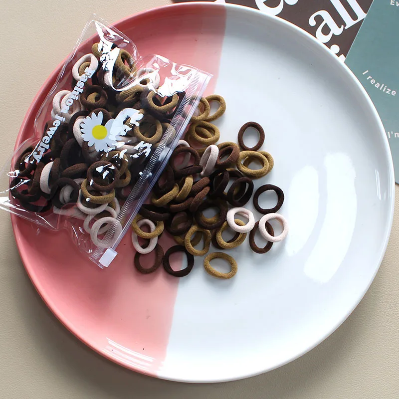 100 Stk Elastische Haargummis Für Kinder Mädchen Haarschmuck_voghion.com