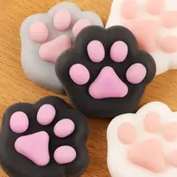 Soft Sensory Toy Mini Cat Paw Squeeze Toy Silicone Fidget Toy Cartoon Fidget Toy TPR 3D Pinch Decompression Toy Children 1
