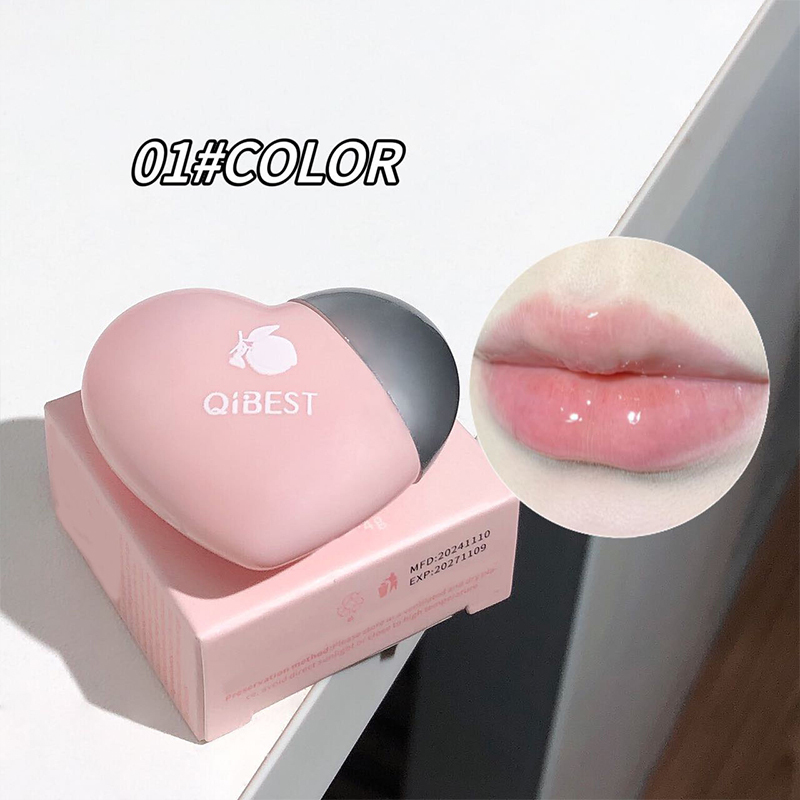 QIBEST Water Light Lip Gloss Moisturizing Transparent Jelly Mirror Fruit Crystal Lip Oil Clear Hydrating Plumping Korean Makeup