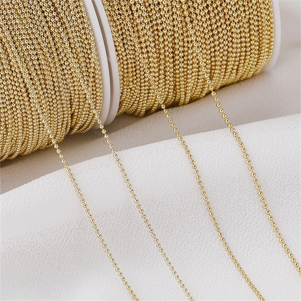 

Свободная цепочка из драгоценного золота 14K, ручная работа, сделай сам, изготовление браслетов, ожерелье, аксессуары из драгоценного материала L014