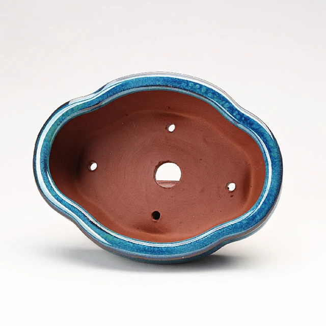 Ceramic Succulent Flower Pot Chinese Style Pottery Bonsai Pots with Drain Hole Purple Sandstone for Desktop Home Decoration 4