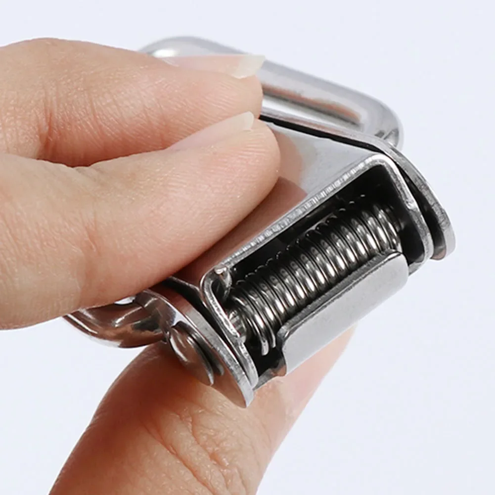 4pc Toggle Hasp Latch Stainless Steel Buckle Padlock Lock Spring Duckbill Box Luggage Lock Buckle Wood Box Metal Anti-theft toggle latch clamp