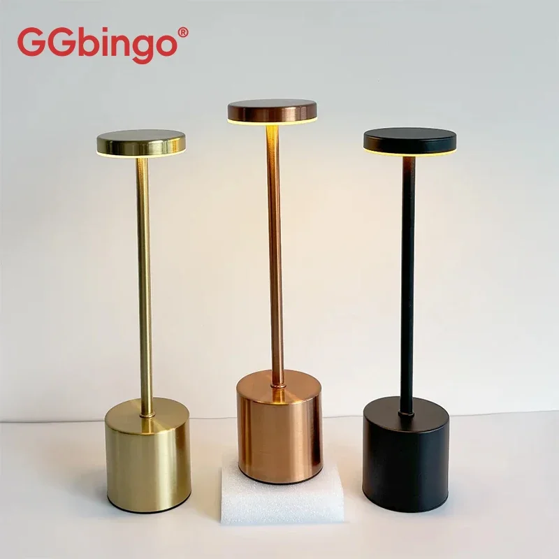 รูปสินค้า โคมไฟ LED สไตล์นอร์ดิก 3 สี ไร้สาย สัมผัสเปลี่ยนแสง