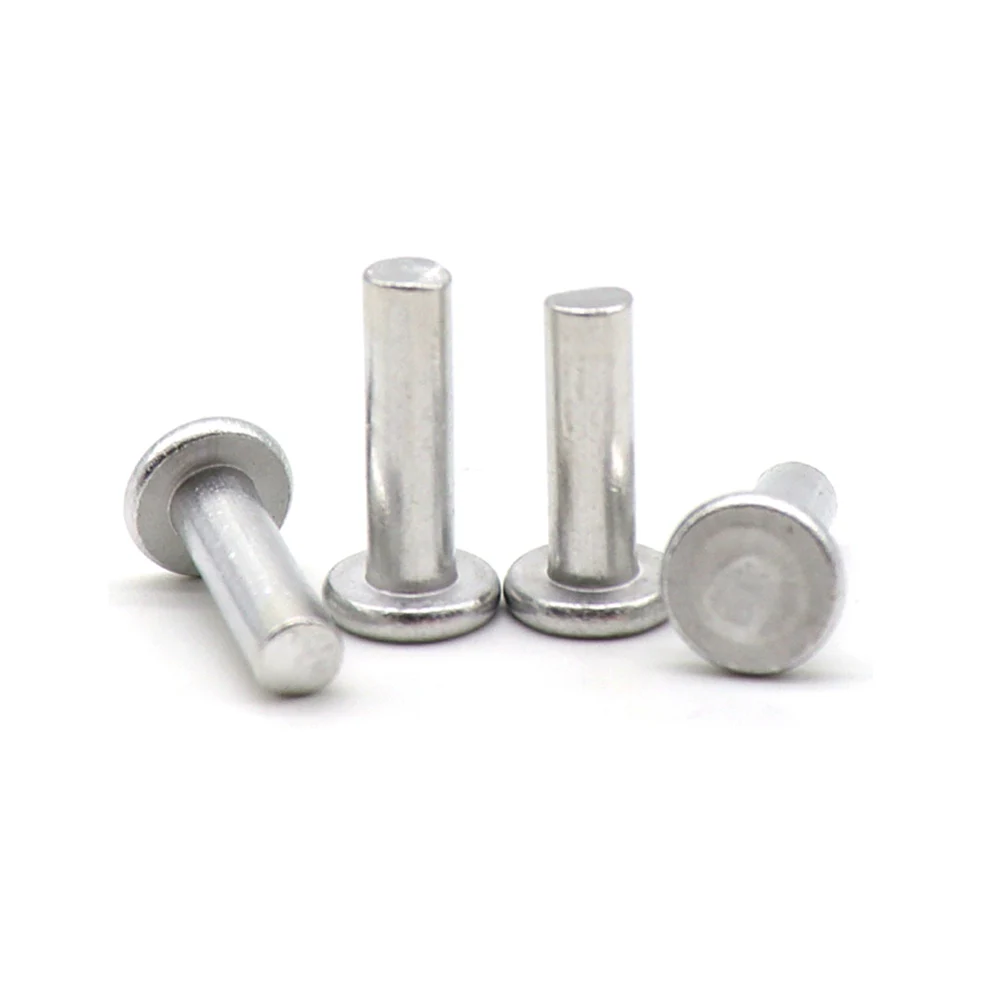 M2 M2.5 M3 M4 M5 M6 M8 GB109 Aluminum Flat Thin Round Head Solid Rivet Hand Percussion Punch Self-plugging Fixed Rivets 5/100pcs