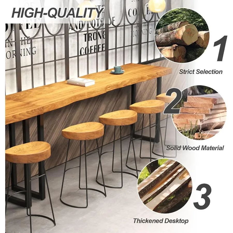 Rustic Rectangular Bar Height Pub Table 4