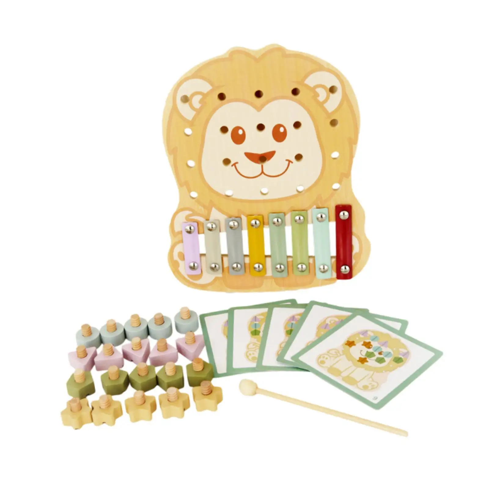 8 Tone Xylophone with Mallet Coordination Music Enlightenment Glockenspiel Percussion Instrument for Kids School Orchestras