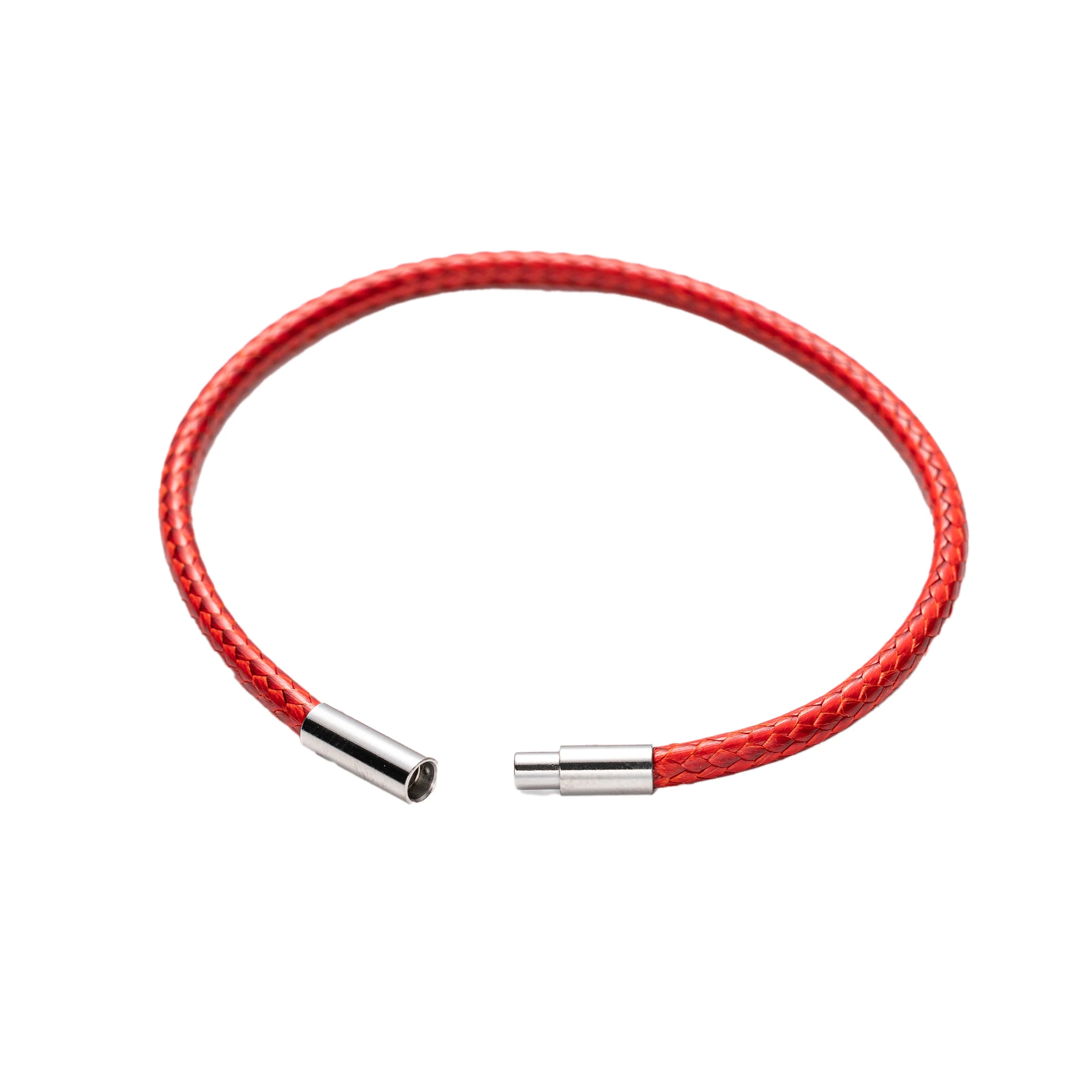 Geflochtener schwarzer Leder anhänger Armband schnur armreif mit Edelstahl verschluss für Frauen Jungen Mädchen Freundschaft geschenk – Detail 3