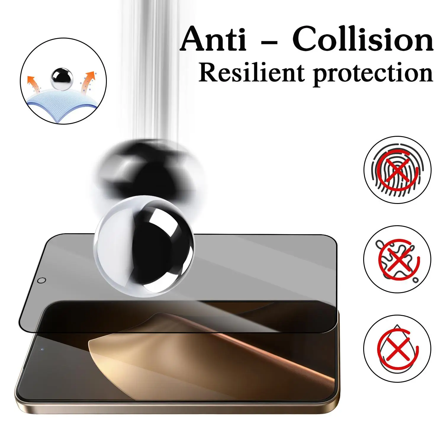 Ultra HD Anti-Spy Tempered Glass Privacy Screen Protector with Easy Installation