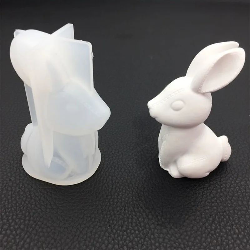 Stampi In Silicone Per Coniglietti Pasquali, 2 Scomparti, 19,3 X 11,7 Cm, Per Candele, Saponi, Gesso E Resina Fai Da Te