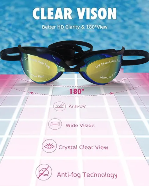 ARENA Professional UV Protection Goggles Adults Racing Goggles Anti-fog Glasses Waterproof HD Swimming Eyewear Adjustable 2