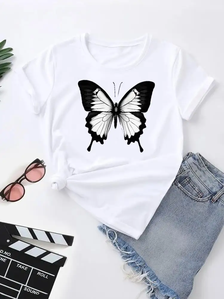 

Женская футболка с коротким рукавом, принтом и графическим принтом